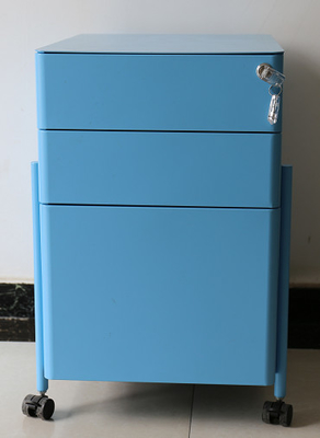ตู้เก็บของเคลื่อนย้ายได้แบบกำหนดเองที่มีสีสัน Metal Mobile Pedestal