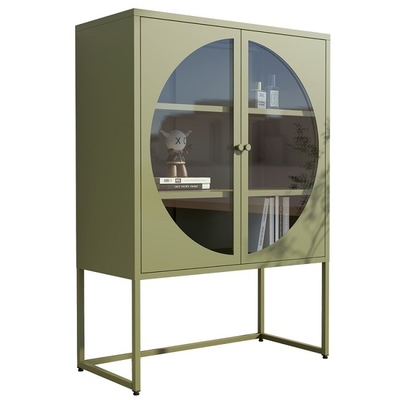 Modern Home Furniture ตู้เก็บของบานกระจก 2 ตู้ ตู้เหล็ก