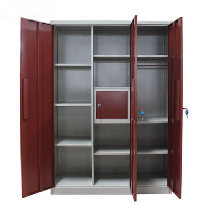 KD Electrostatic Powder Coating 0.23 CBM Metal Wardrobe Cabinet