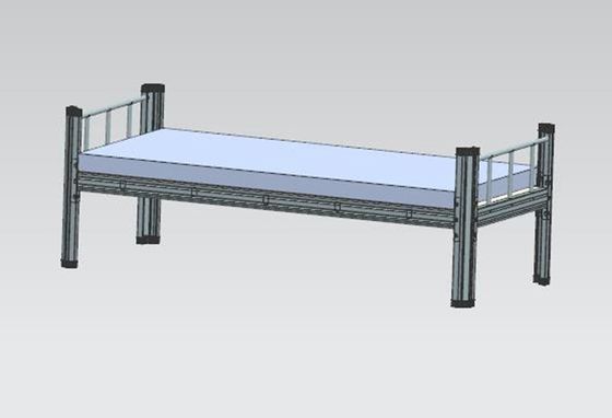 ห้องนอนโลหะแข็งแรง L1900mm เตียงเหล็กเดี่ยวสำหรับนักเรียน