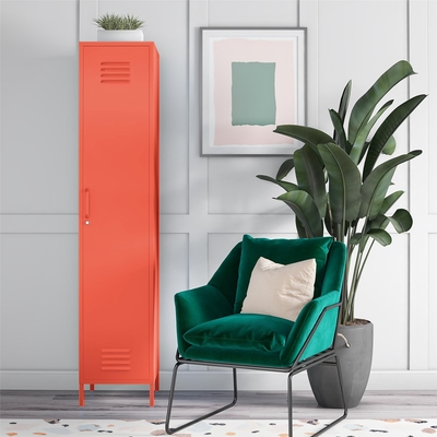 Orange H1700 ตู้เก็บของโลหะเดี่ยวตู้เก็บของแบบแบนพร้อมขาปรับระดับได้
