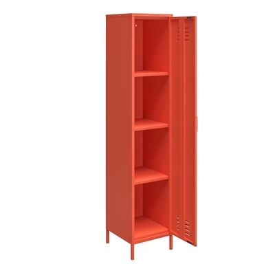 Orange H1700 ตู้เก็บของโลหะเดี่ยวตู้เก็บของแบบแบนพร้อมขาปรับระดับได้